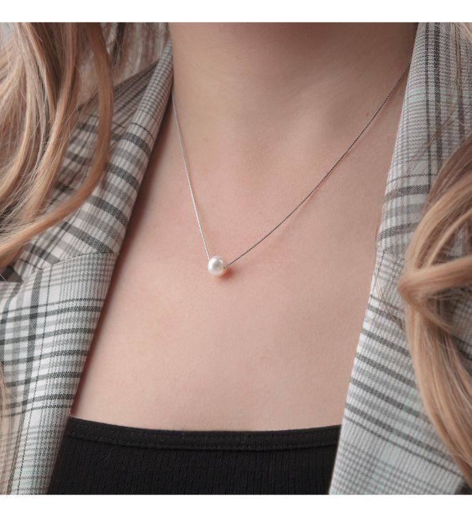 Valentine's Day Gift For My Beautiful Girlfriend White Pearl Necklace